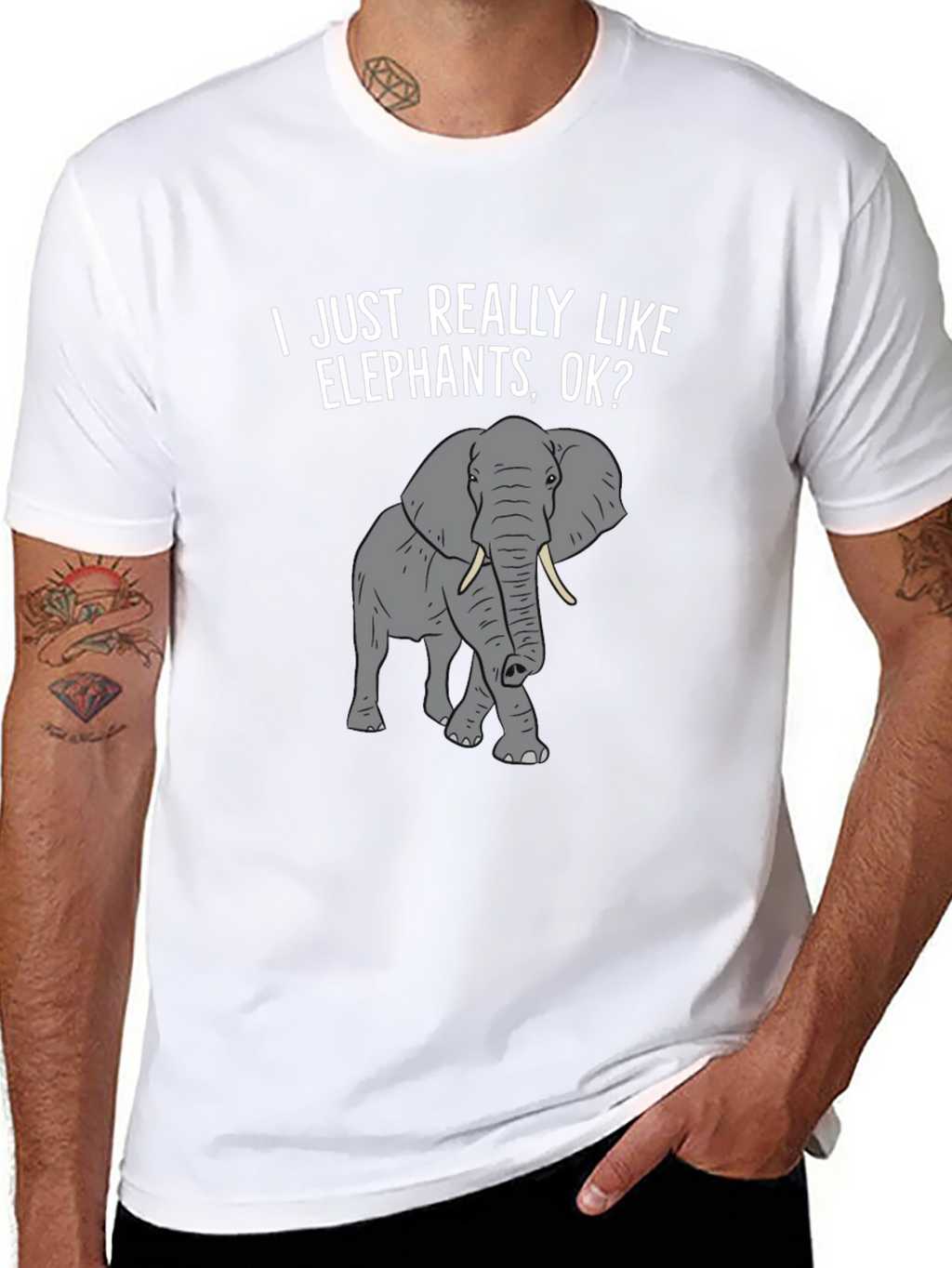 Elephant Lover T-Shirt -  I Just Really Like Elephants