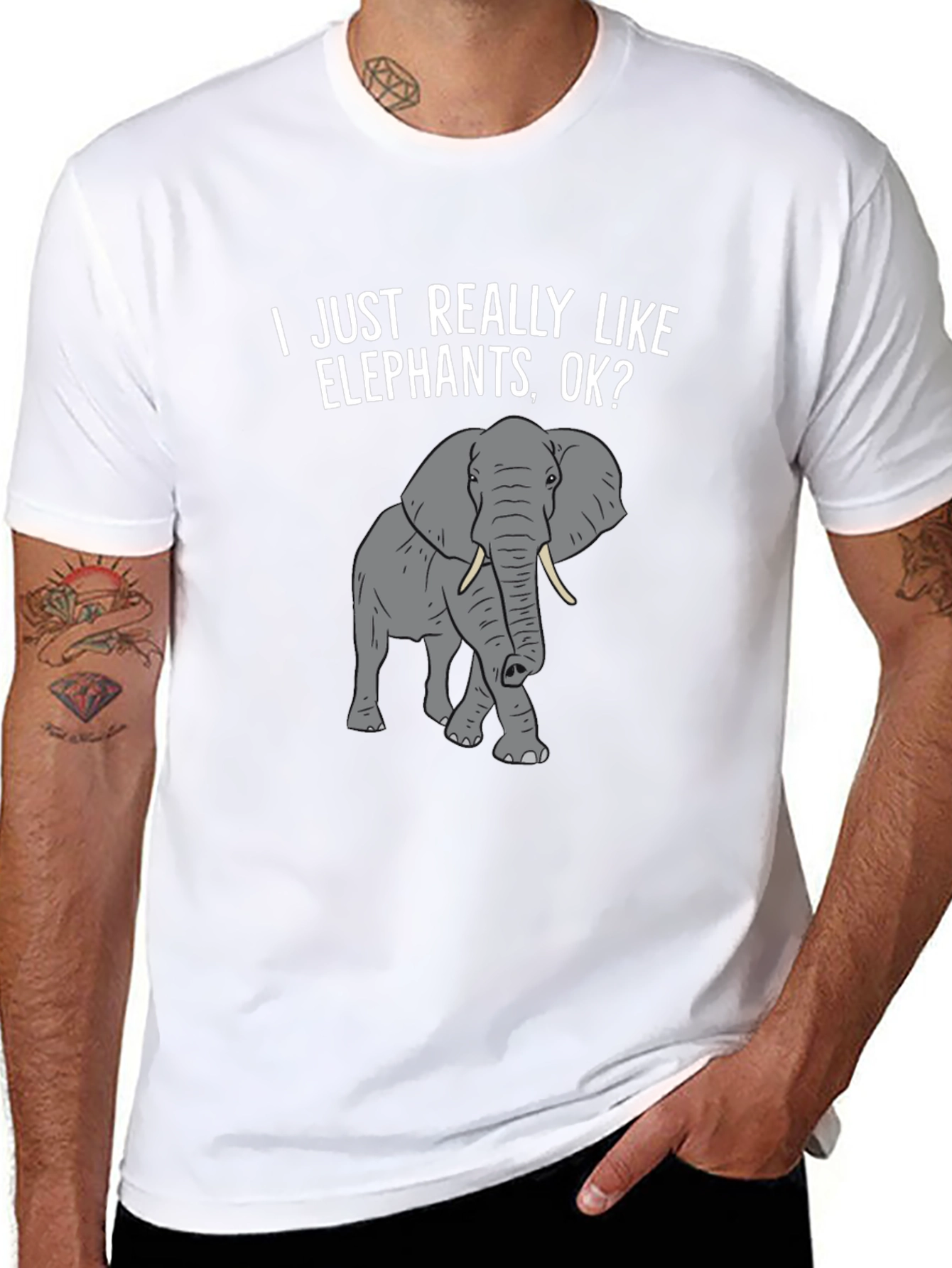 Elephant Lover T-Shirt -  I Just Really Like Elephants