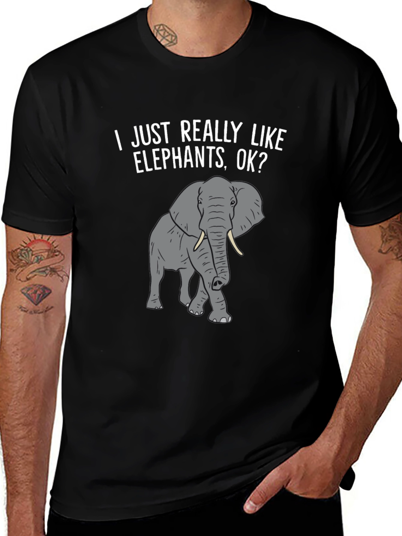Elephant Lover T-Shirt -  I Just Really Like Elephants