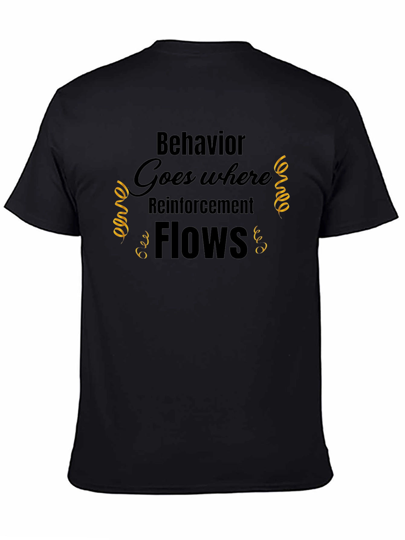 Reinforcement Flows Black Graphic Tee