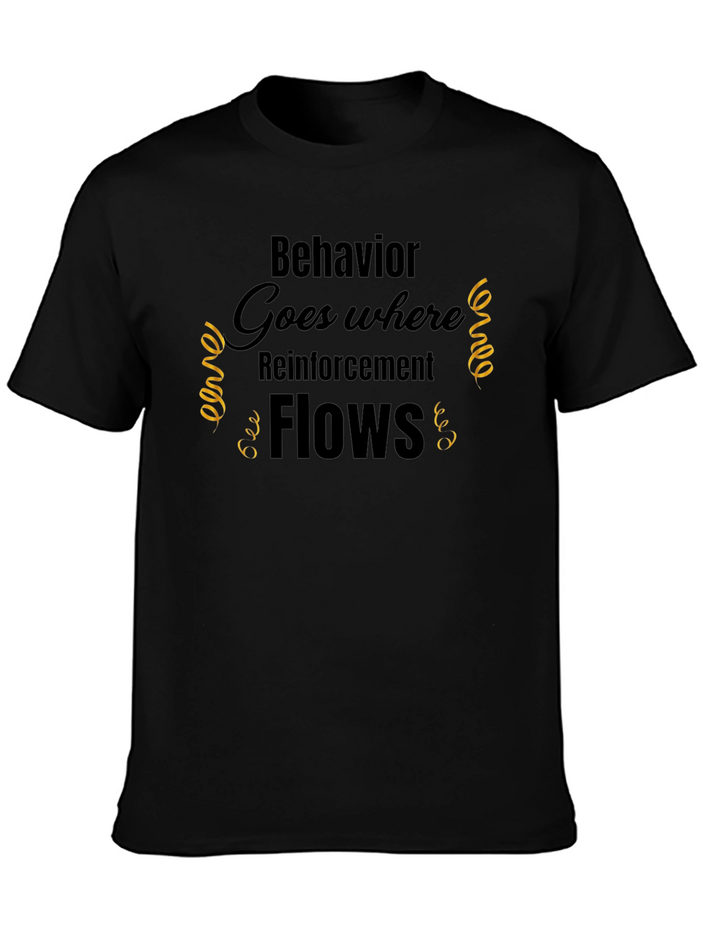 Reinforcement Flows Black Graphic Tee