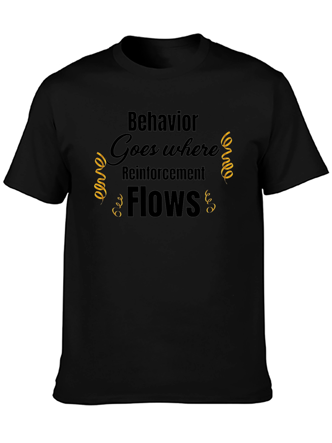 Reinforcement Flows Black Graphic Tee