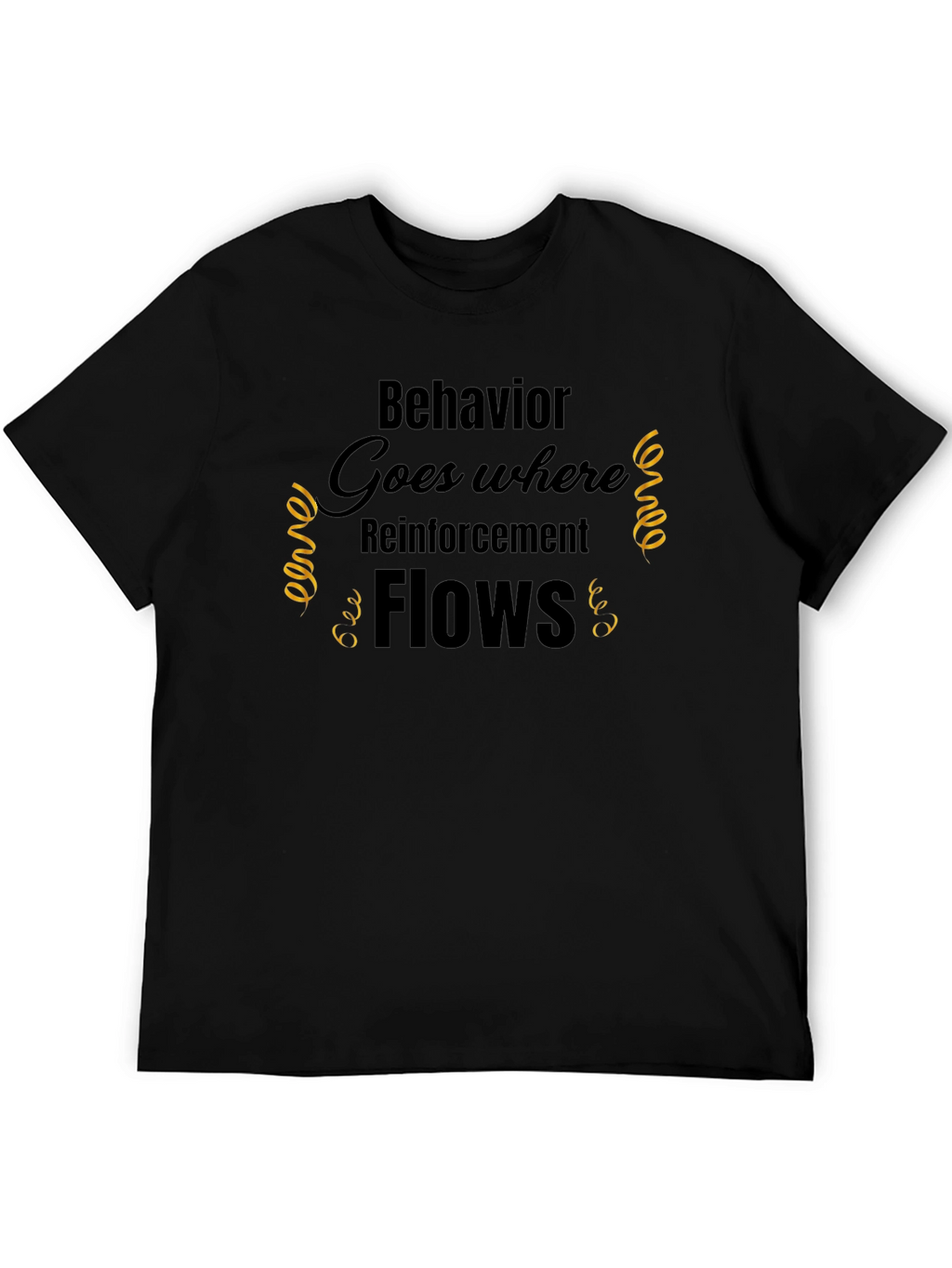 Reinforcement Flows Black Graphic Tee