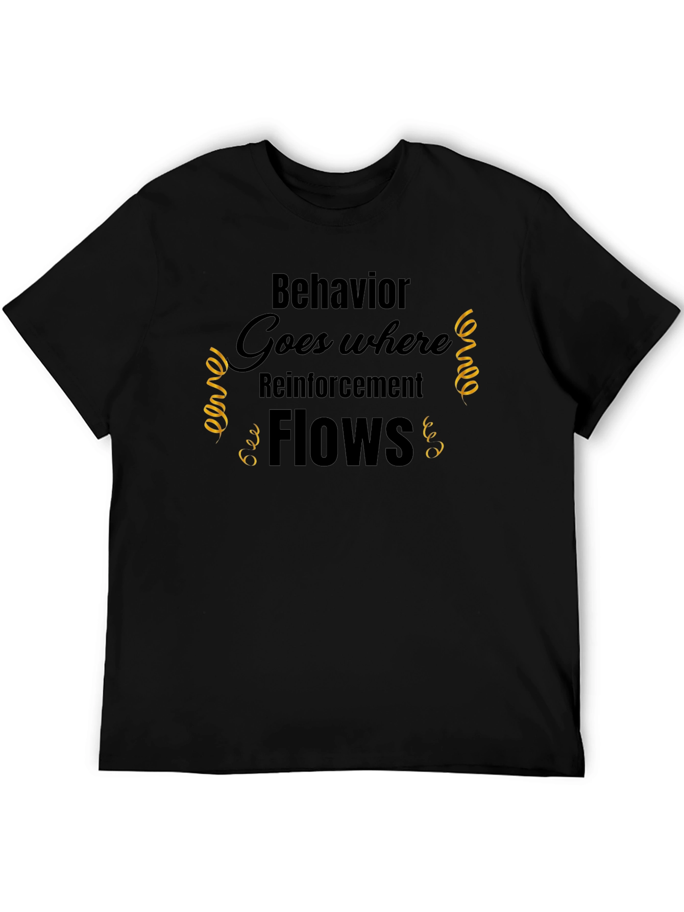 Reinforcement Flows Black Graphic Tee