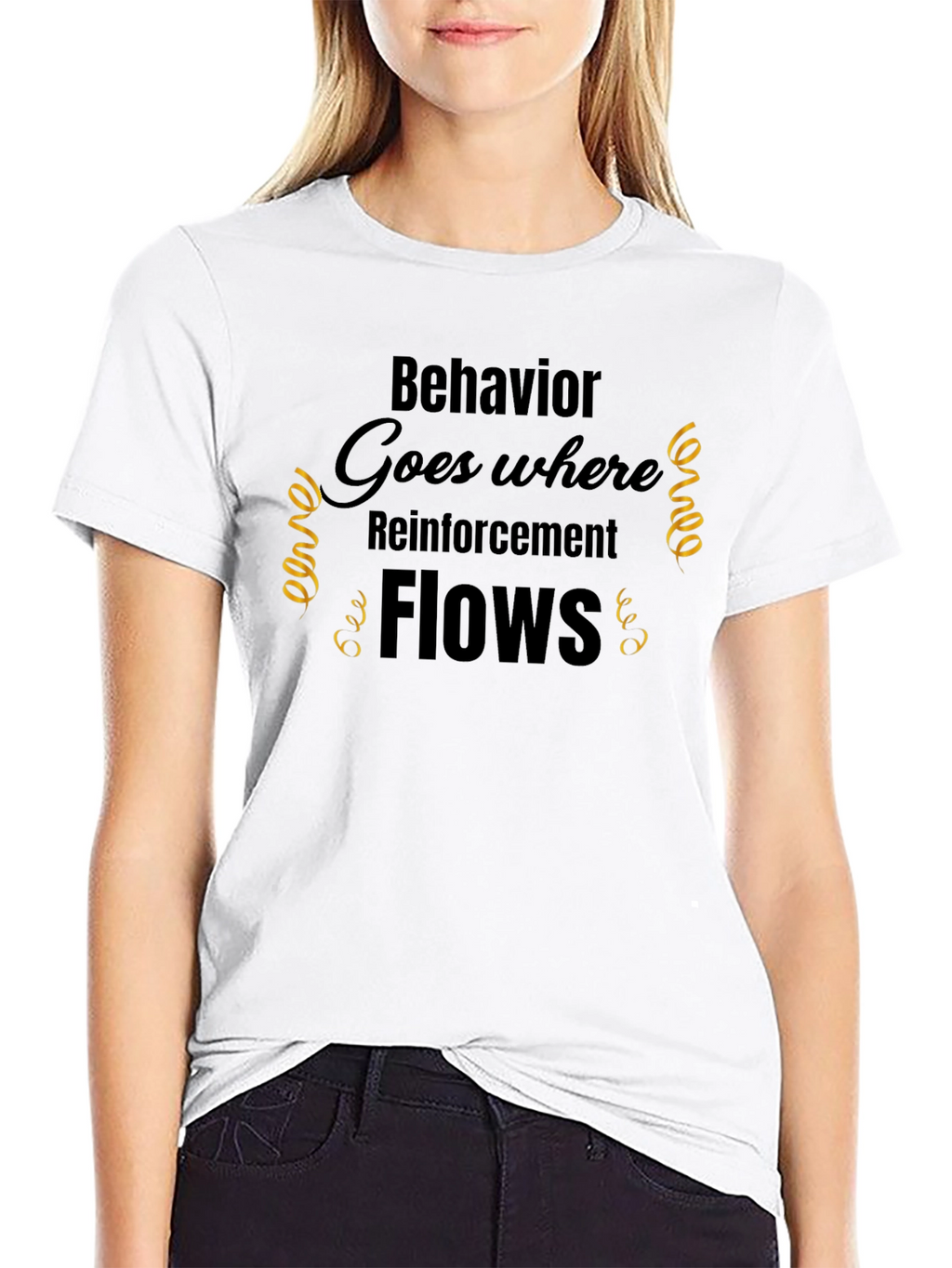 Reinforcement Flows Black Graphic Tee