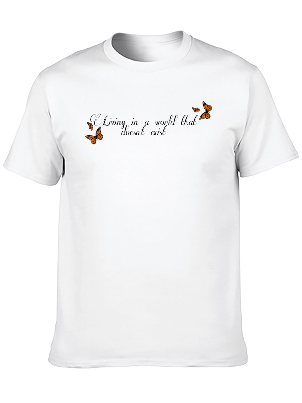 Butterfly Graphic T-Shirt - Living in a World