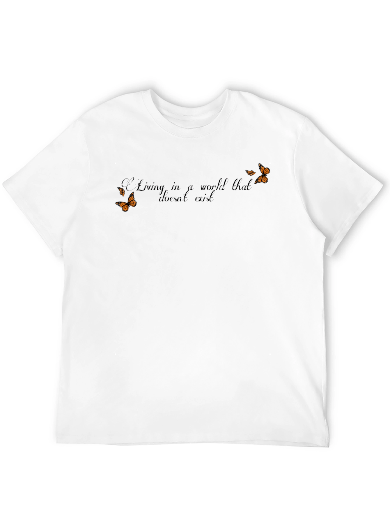 Butterfly Graphic T-Shirt - Living in a World
