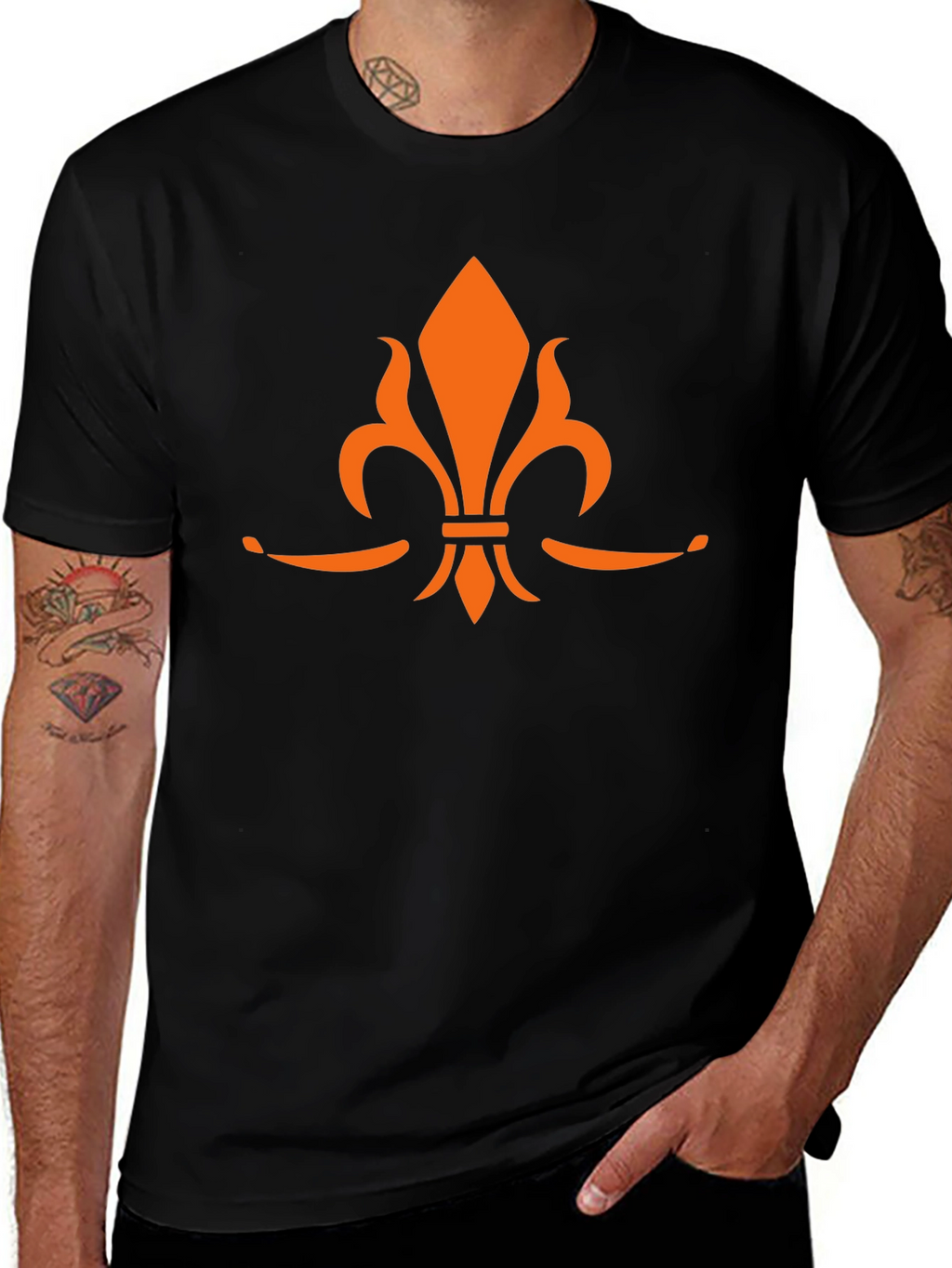 Fleur-de-lis Graphic Black T-Shirt