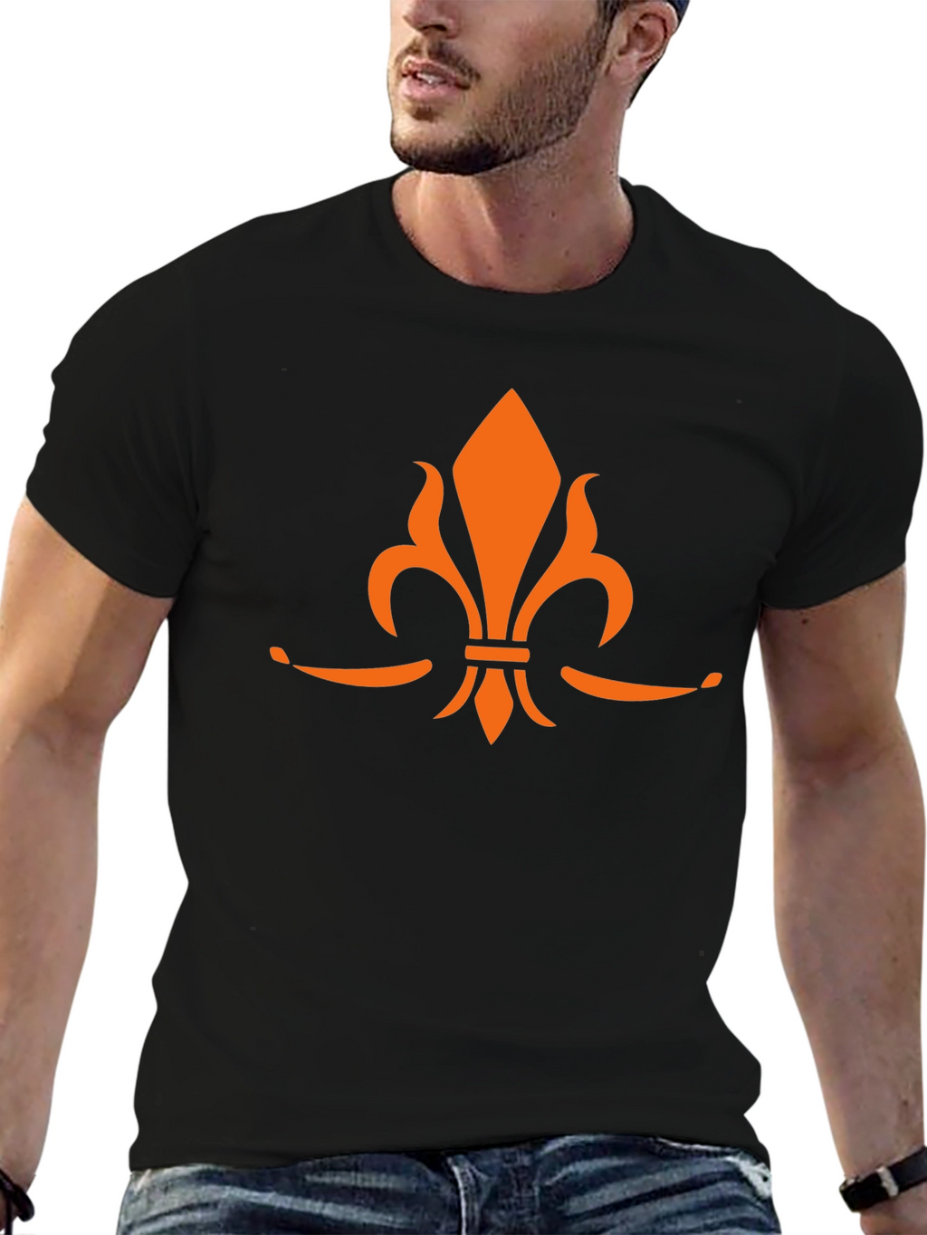 Fleur-de-lis Graphic Black T-Shirt