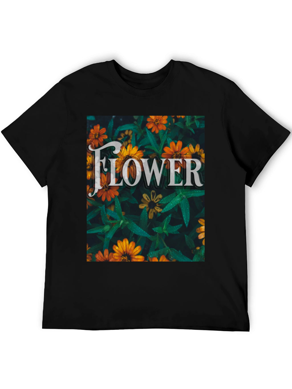 Floral Design Graphic Print T-Shirt
