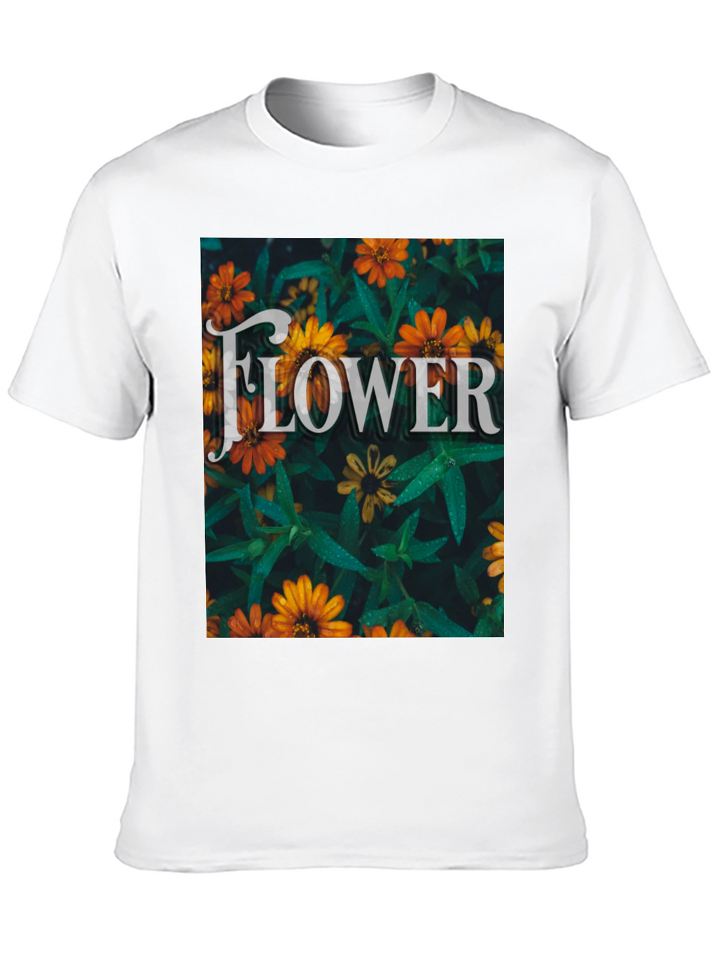 Floral Design Graphic Print T-Shirt