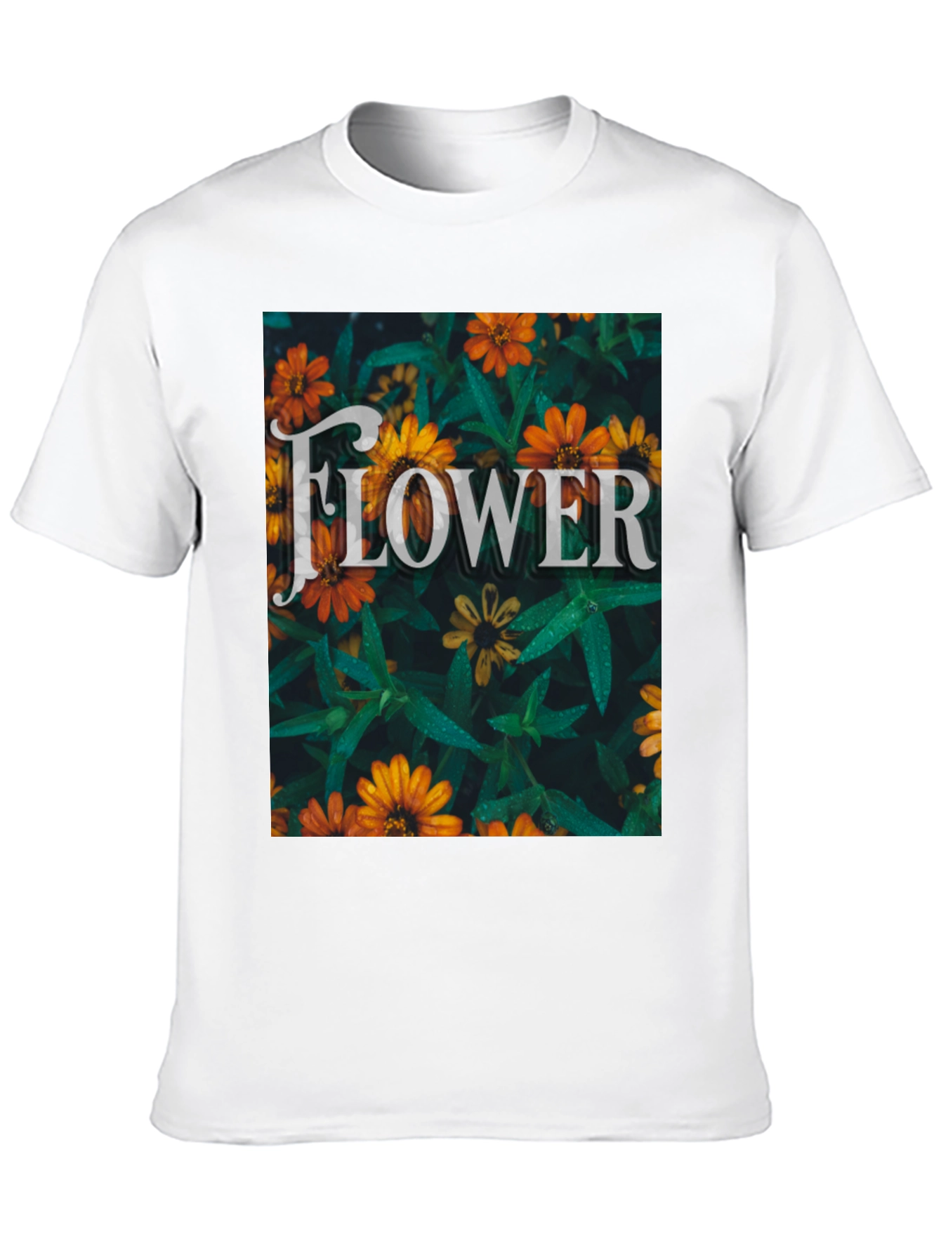 Floral Design Graphic Print T-Shirt