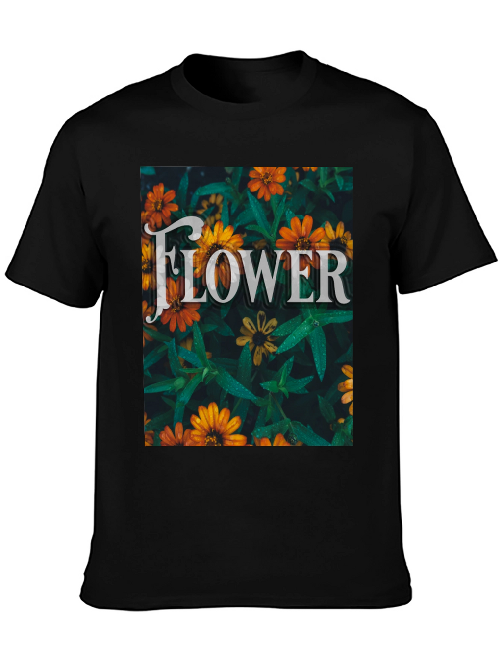 Floral Design Graphic Print T-Shirt