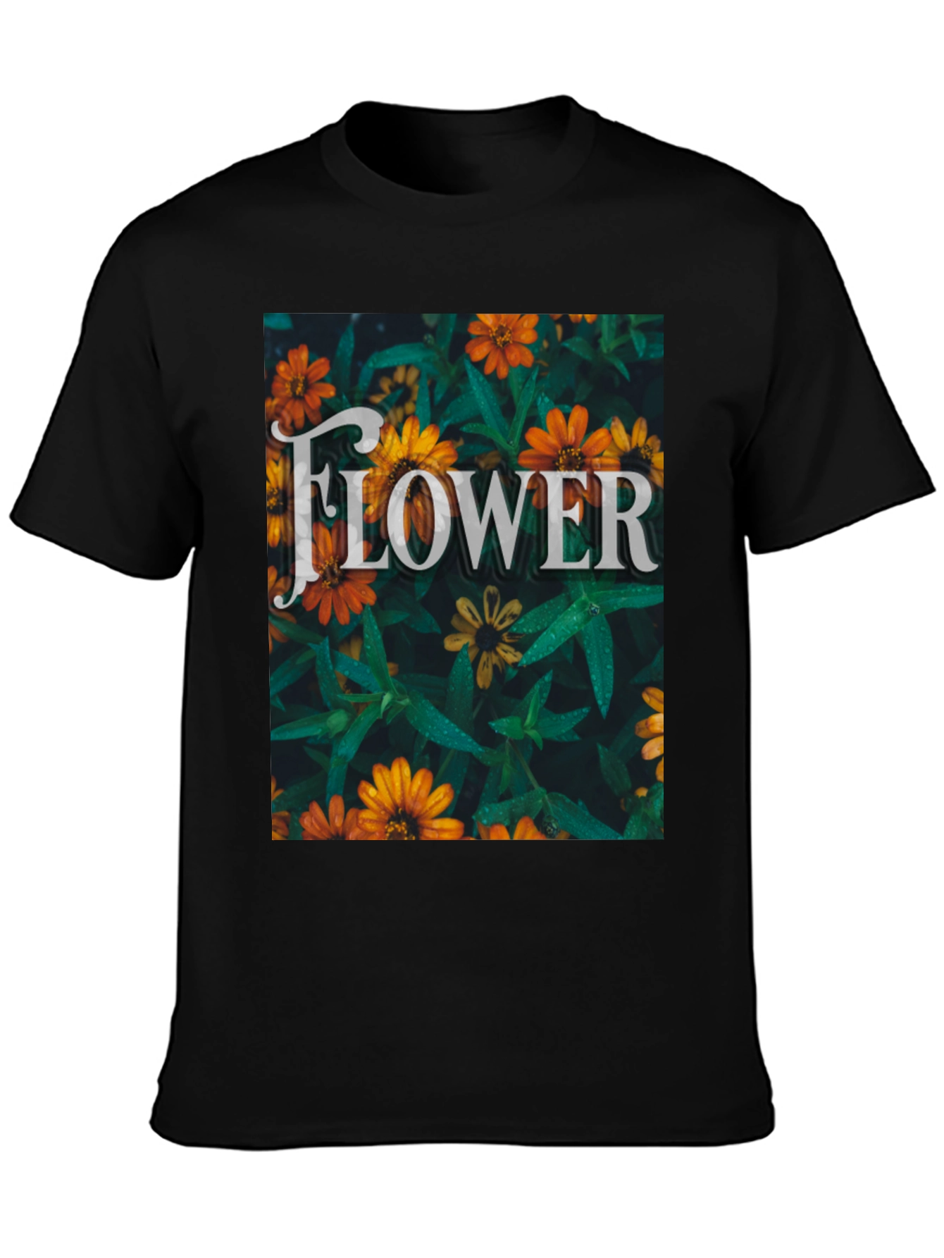 Floral Design Graphic Print T-Shirt