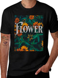 Floral Design Graphic Print T-Shirt