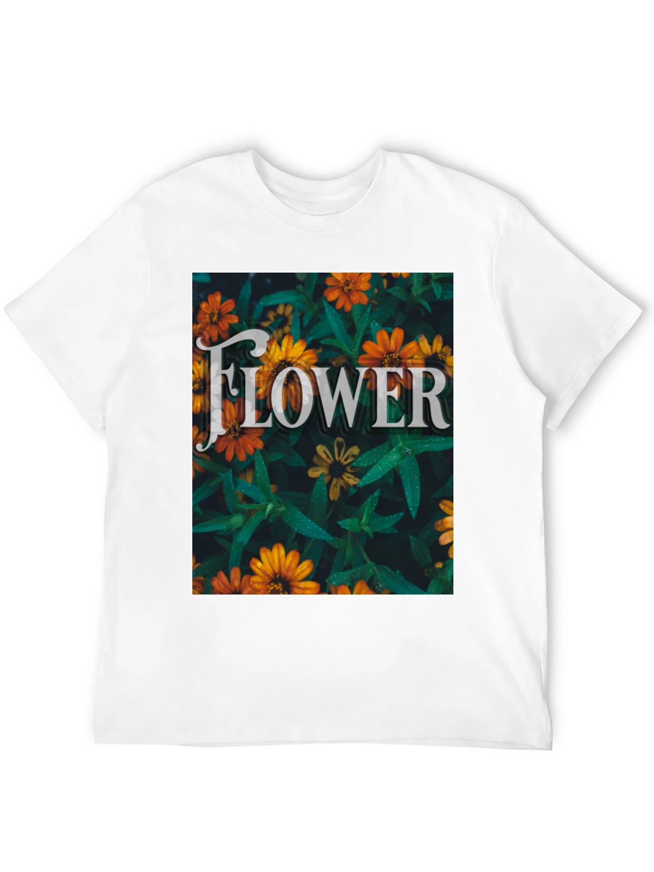 Floral Design Graphic Print T-Shirt
