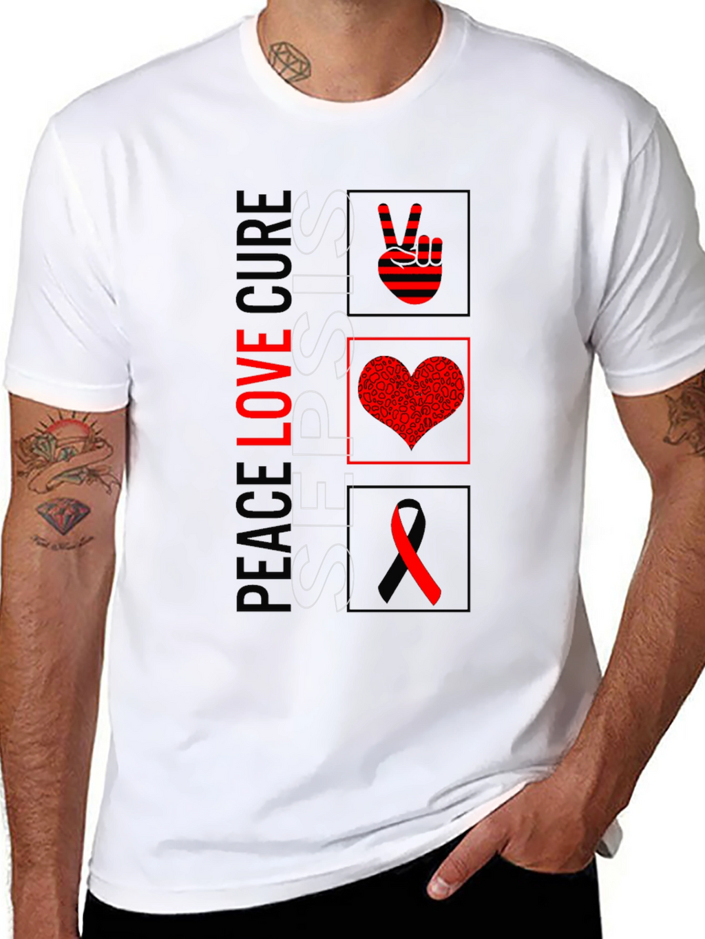 Peace Love Cure Sepsis T-Shirt