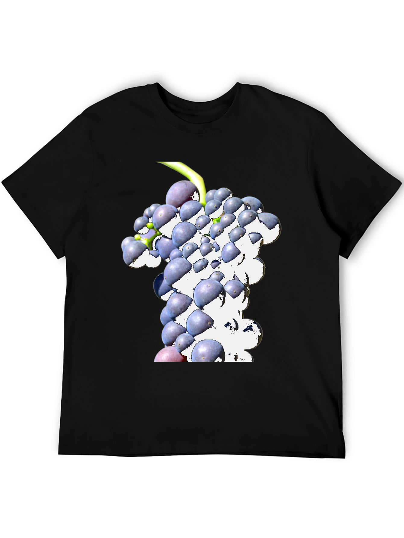 Grapes Graphic Tee - Black Casual Shirt