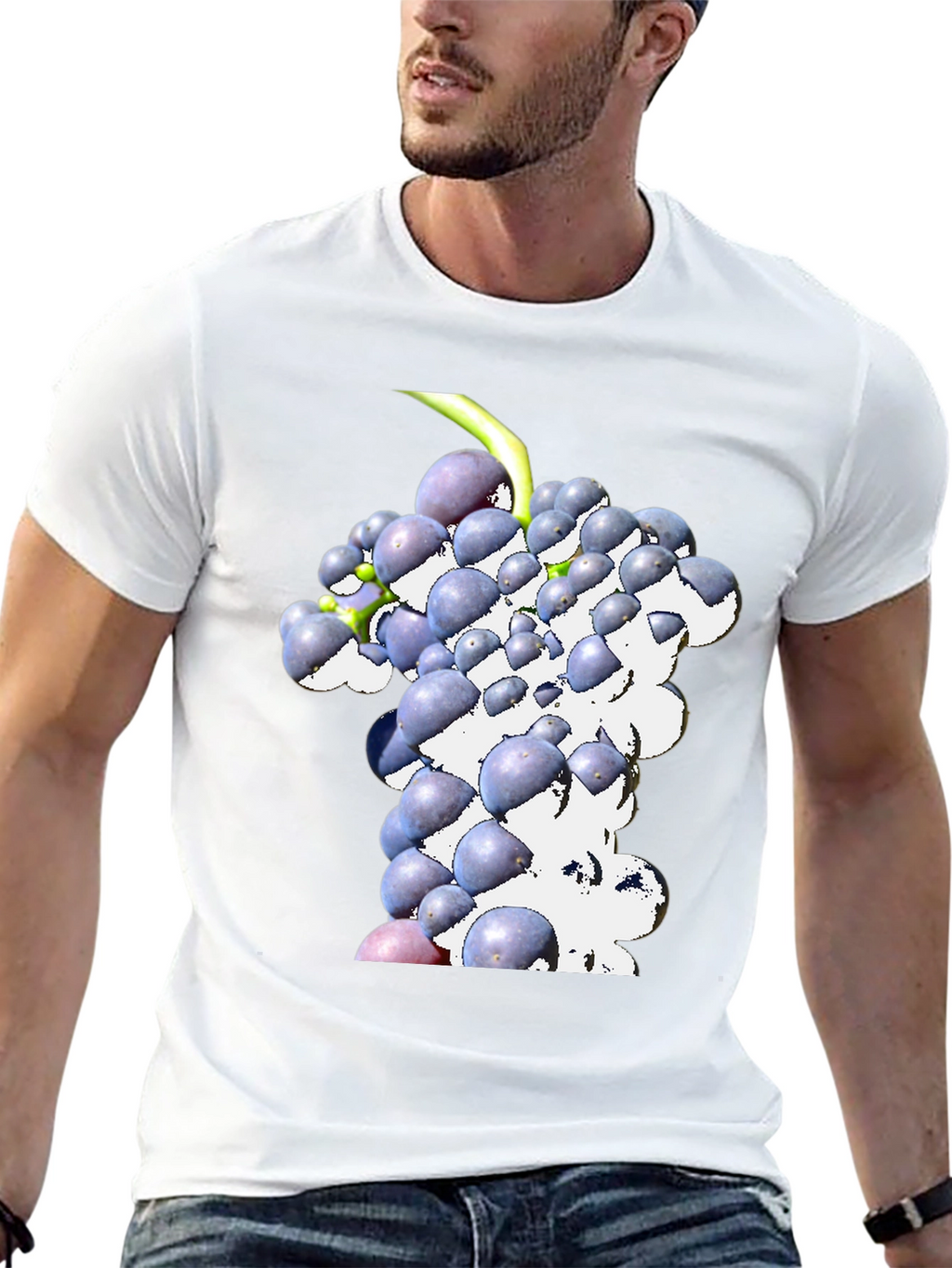 Grapes Graphic Tee - Black Casual Shirt