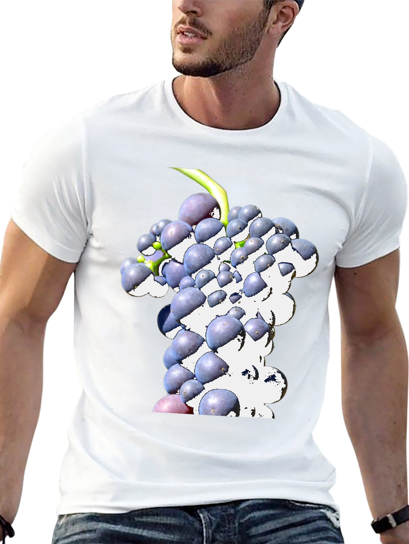 Grapes Graphic Tee - Black Casual Shirt