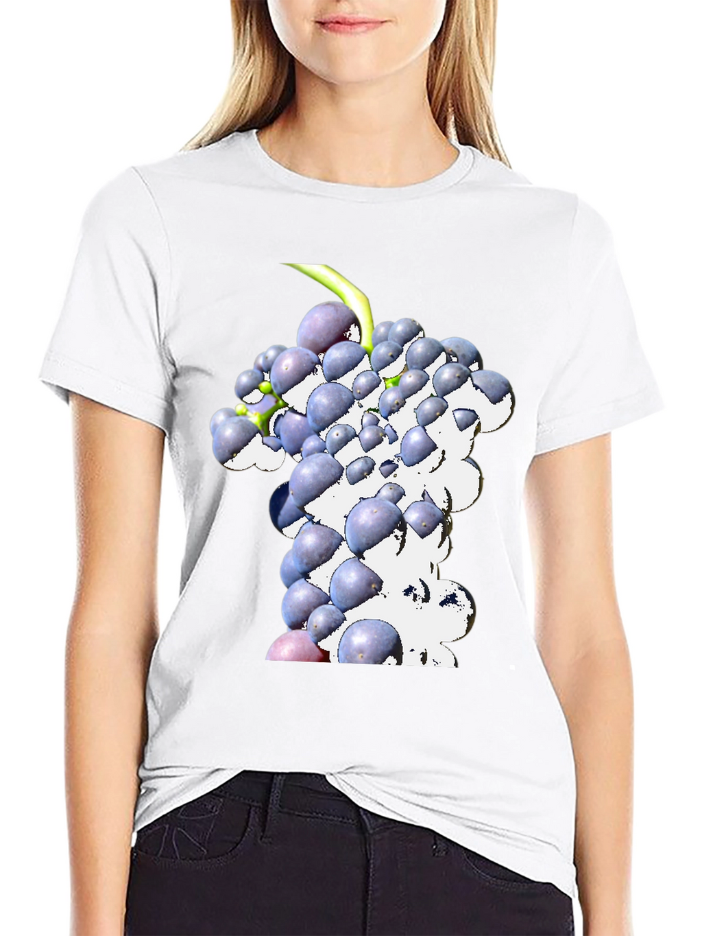 Grapes Graphic Tee - Black Casual Shirt