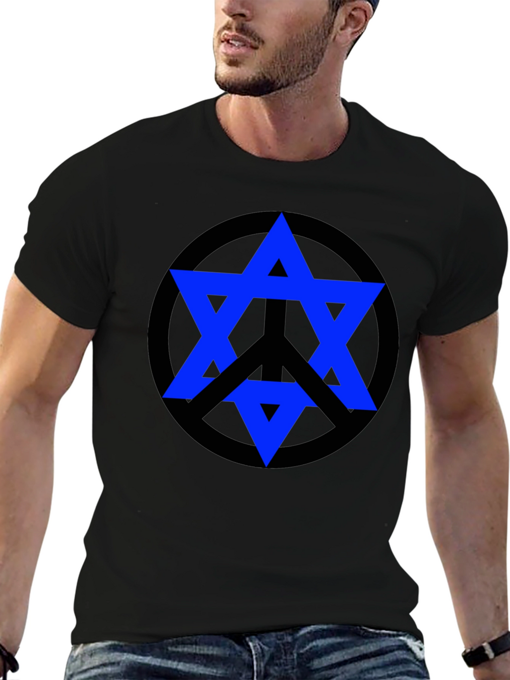 Peace Star Tee - Geometric Graphic Print T-Shirt