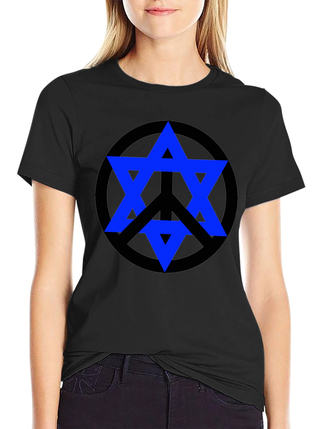 Peace Star Tee - Geometric Graphic Print T-Shirt