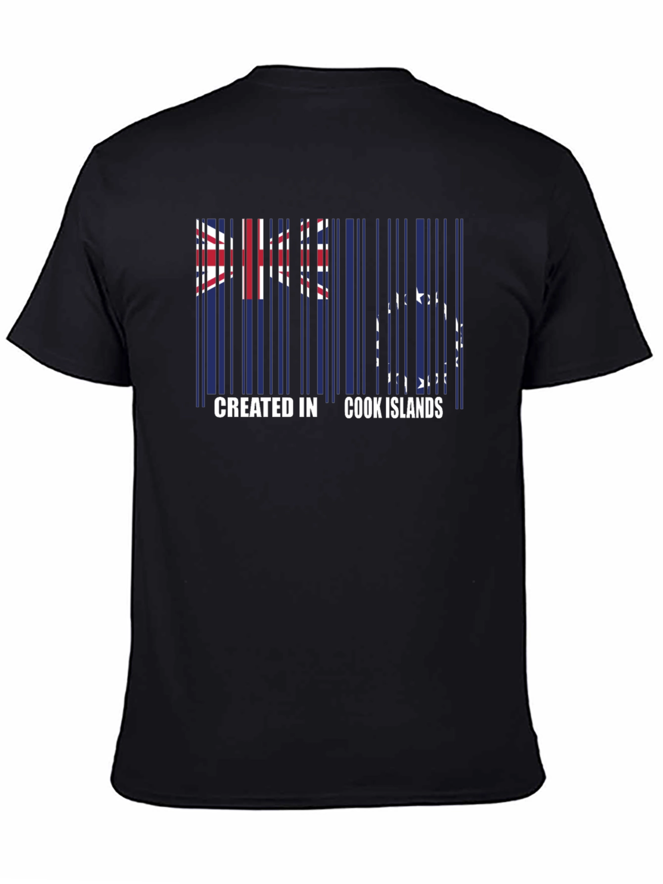 Cook Islands Flag Barcode T-Shirt