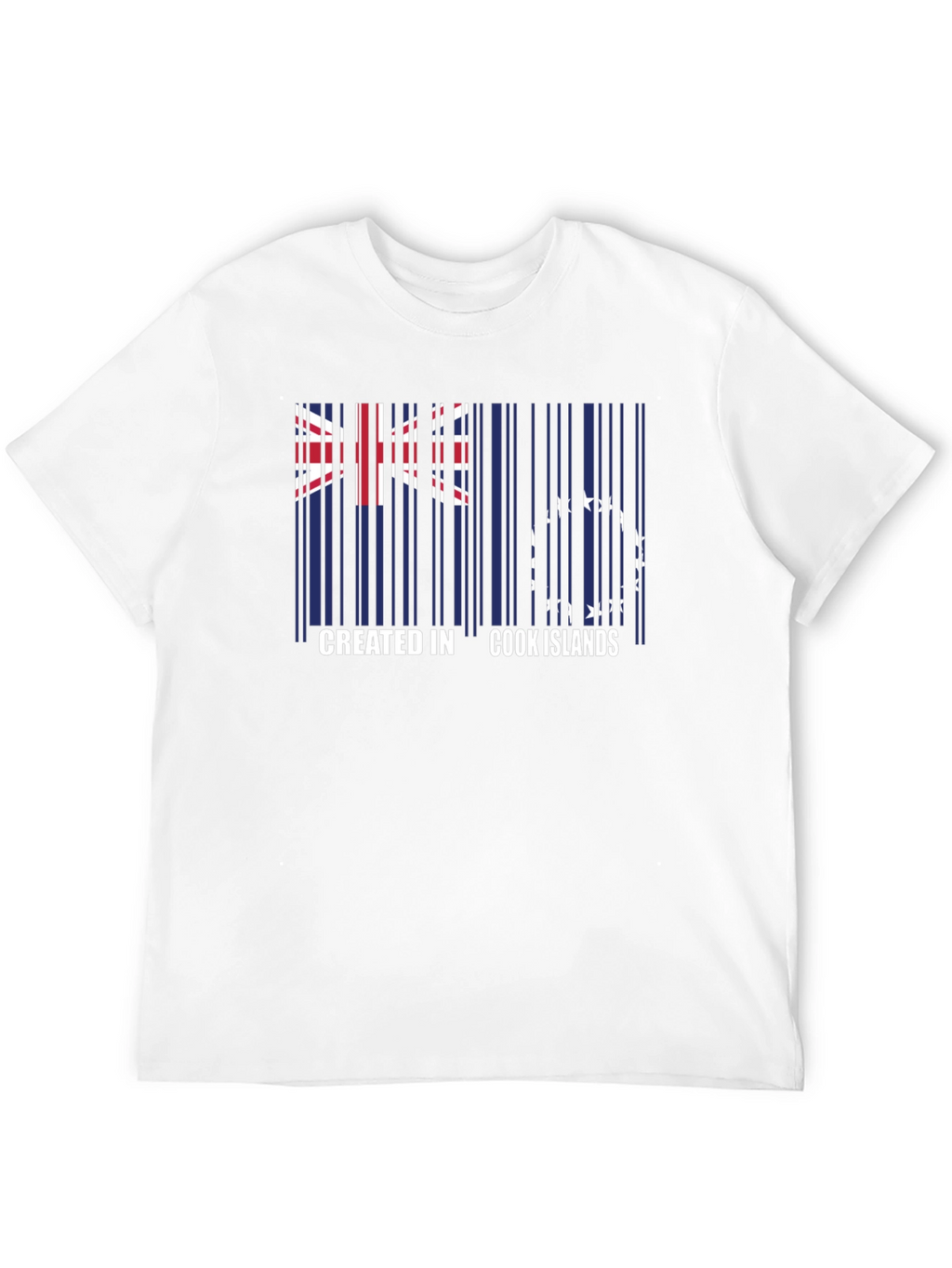 Cook Islands Flag Barcode T-Shirt