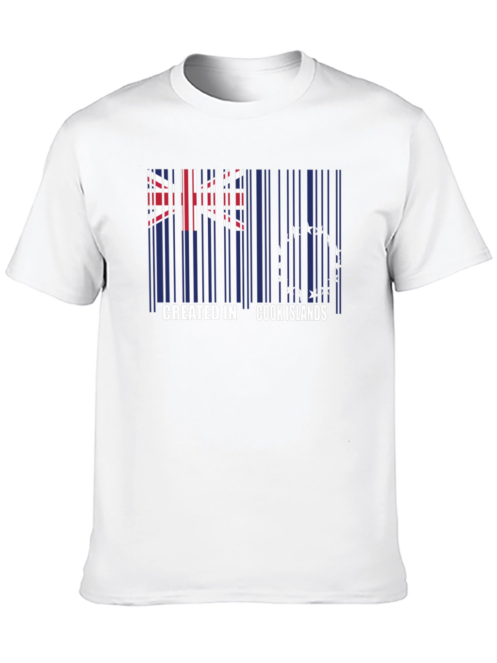 Cook Islands Flag Barcode T-Shirt