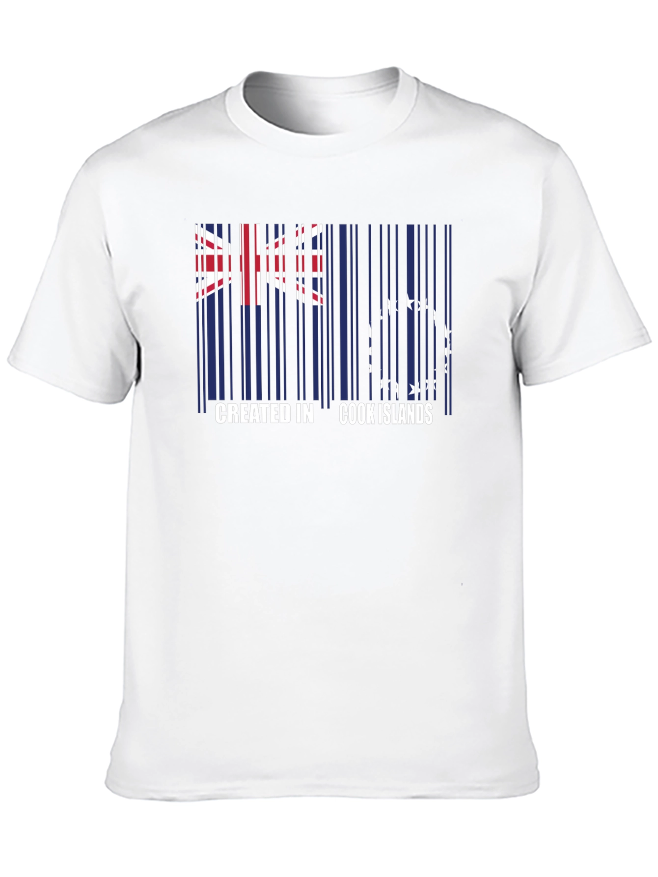 Cook Islands Flag Barcode T-Shirt