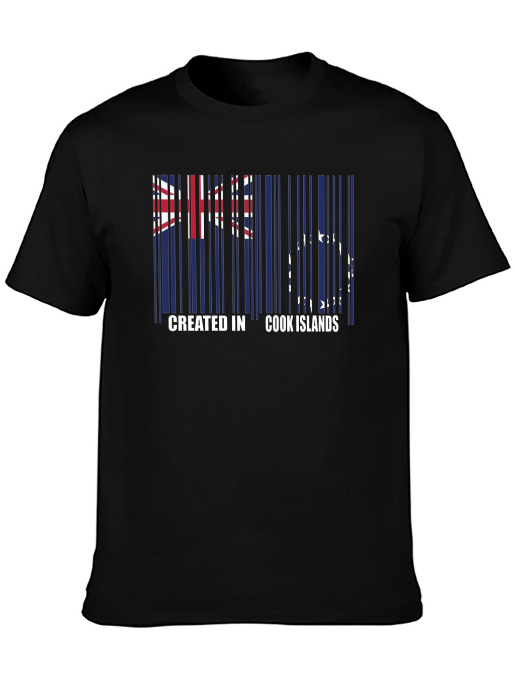 Cook Islands Flag Barcode T-Shirt