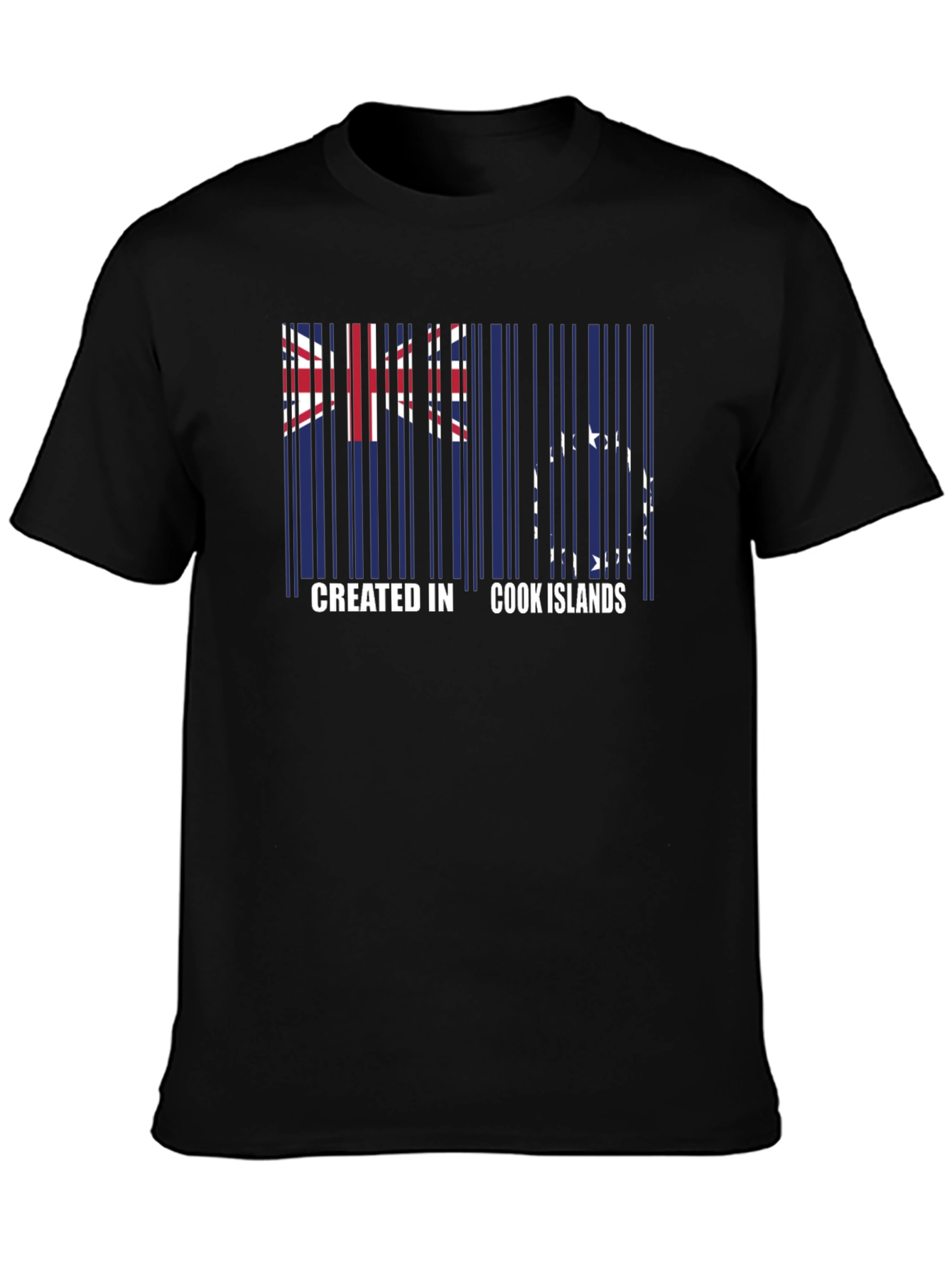 Cook Islands Flag Barcode T-Shirt