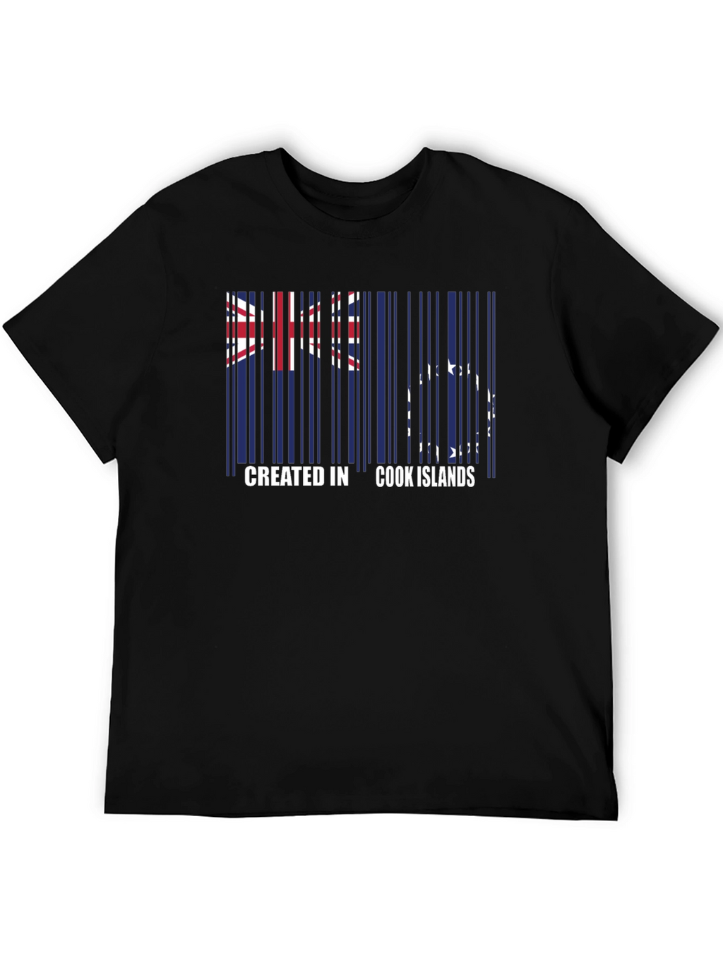 Cook Islands Flag Barcode T-Shirt