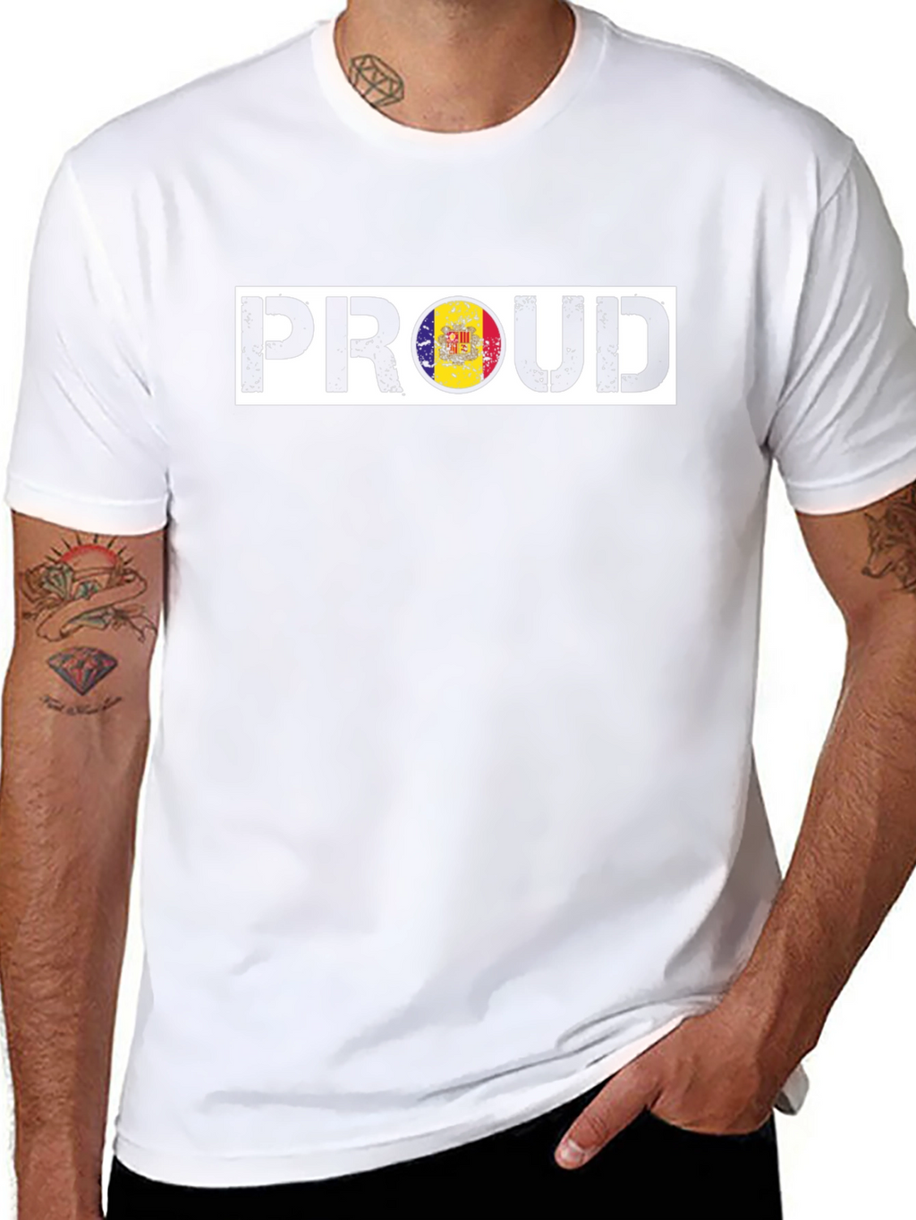 Proud Andorra Flag Graphic T-Shirt