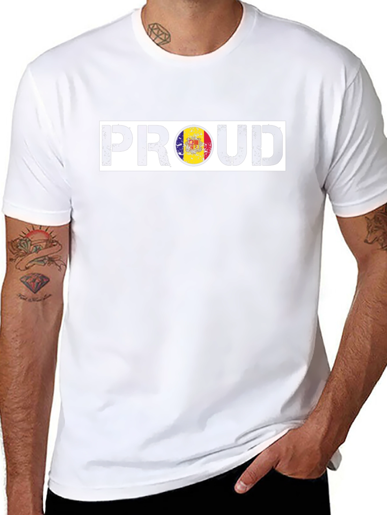 Proud Andorra Flag Graphic T-Shirt