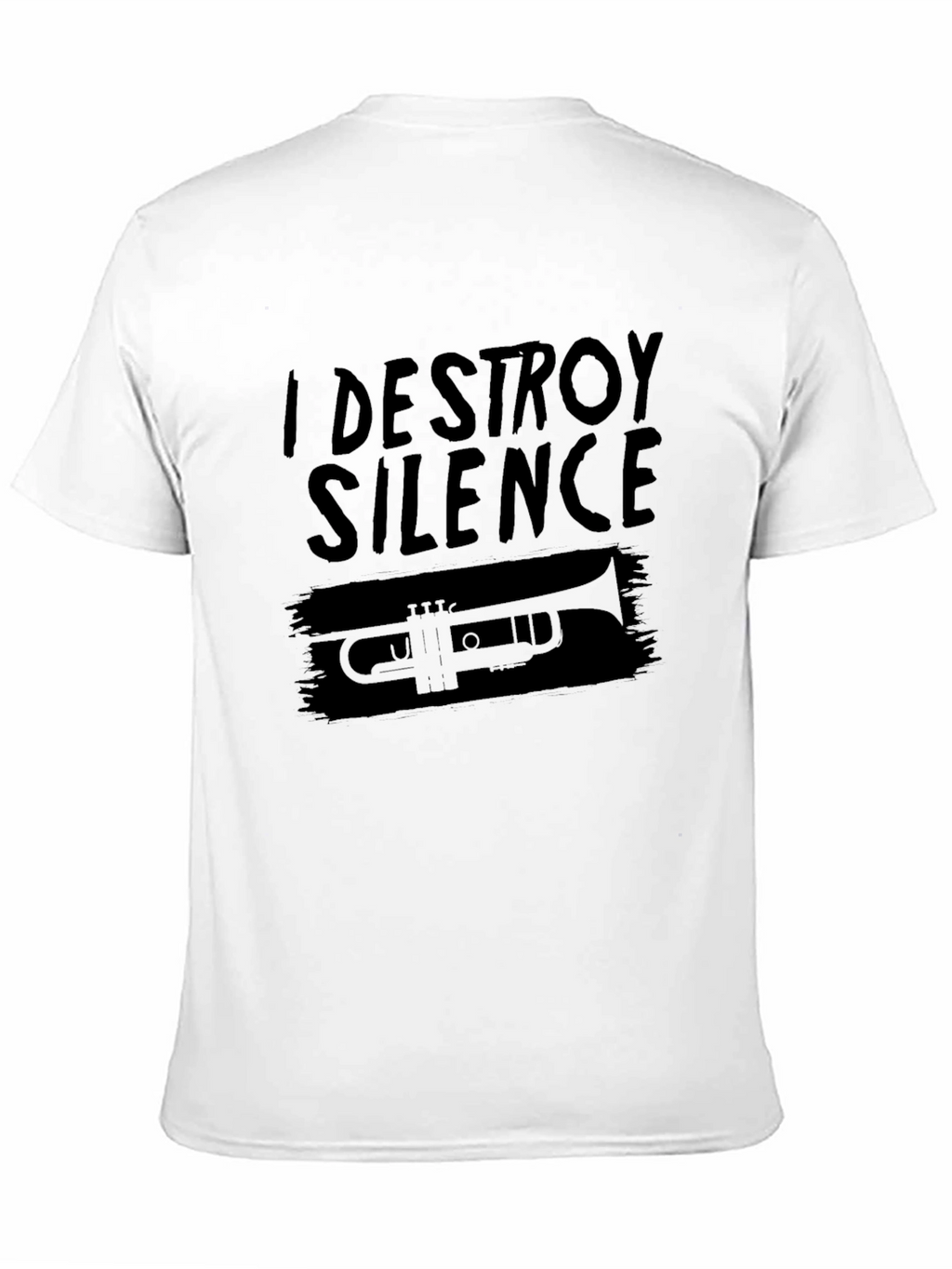 I Destroy Silence Trumpet Graphic Tee - Black