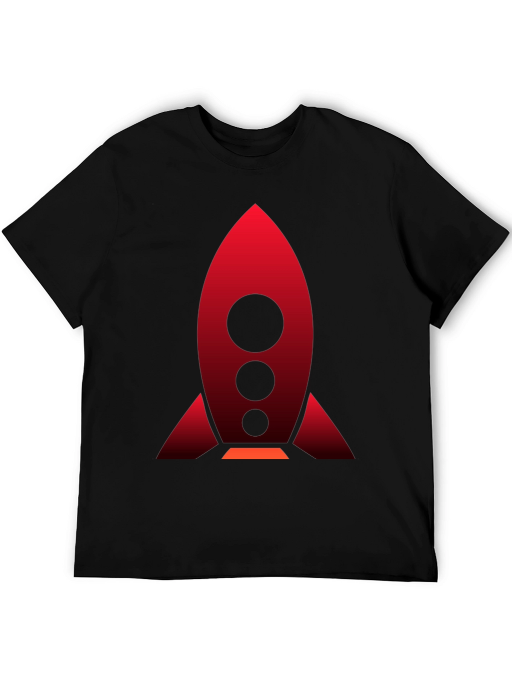 Rocket Graphic Black T-Shirt | Bold Space Design