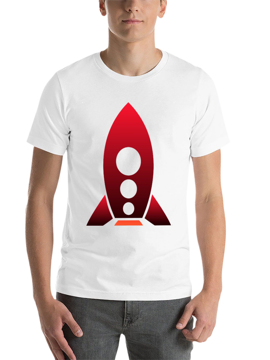 Rocket Graphic Black T-Shirt | Bold Space Design