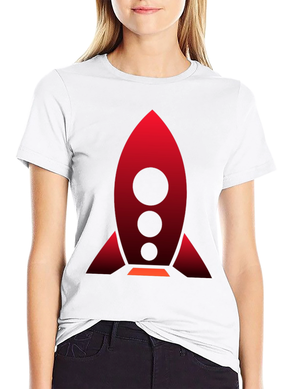 Rocket Graphic Black T-Shirt | Bold Space Design