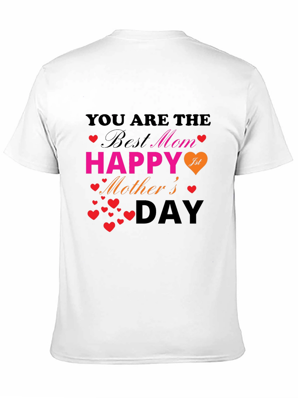 Best Mom Happy 1st Mothers Day Black T-Shirt