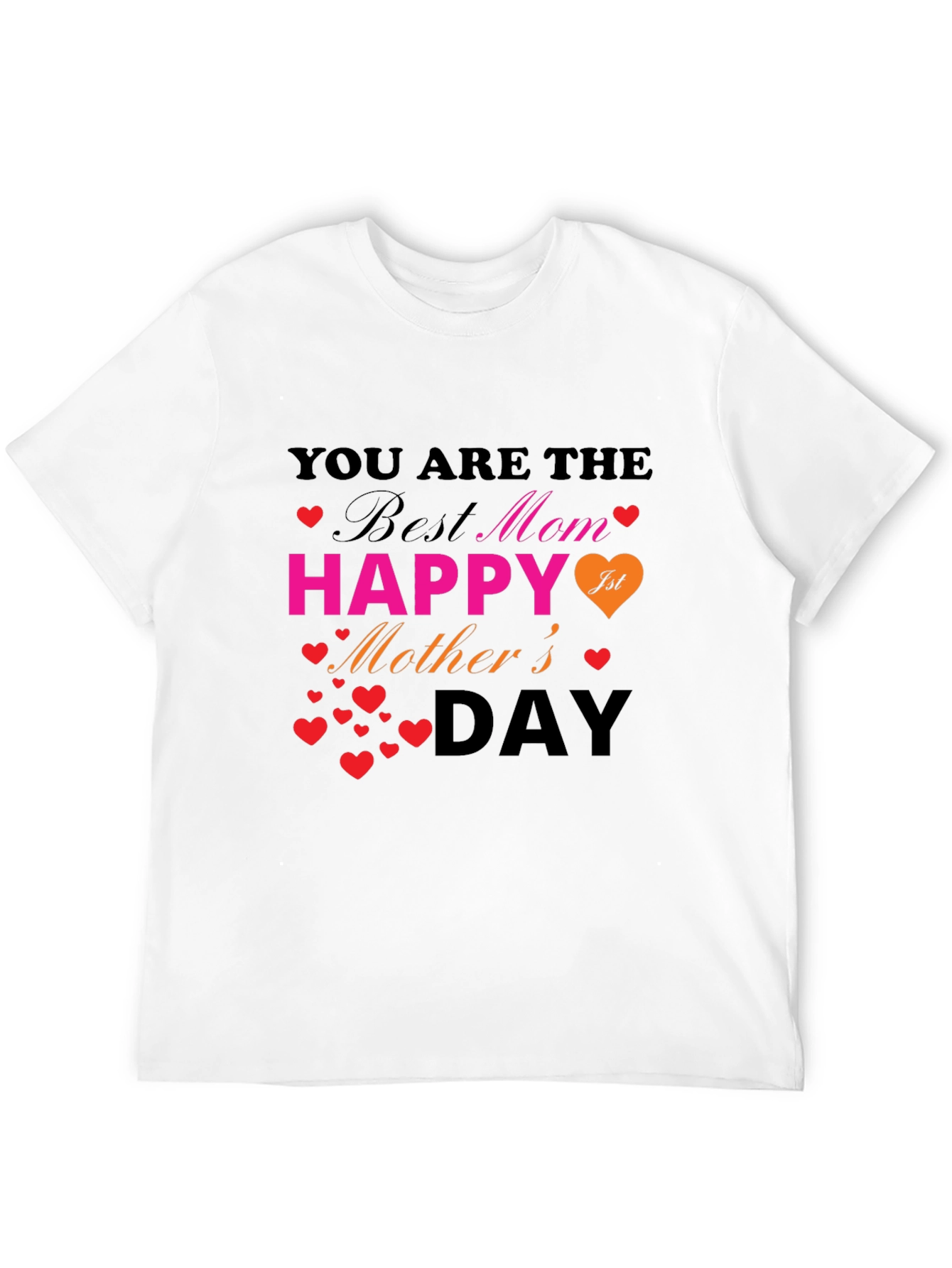 Best Mom Happy 1st Mothers Day Black T-Shirt