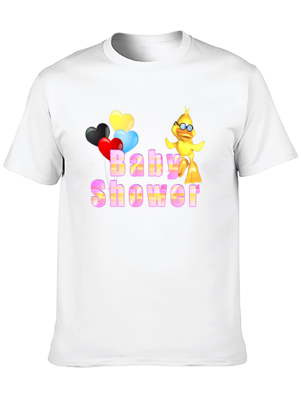 Baby Shower Cartoon Duck Graphic T-Shirt