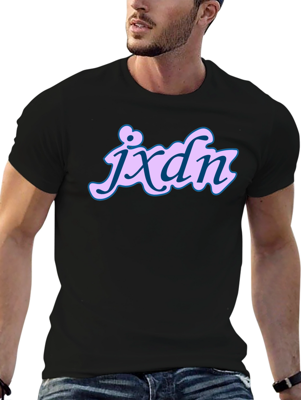 Jxnd Pink Text Graphic Tee