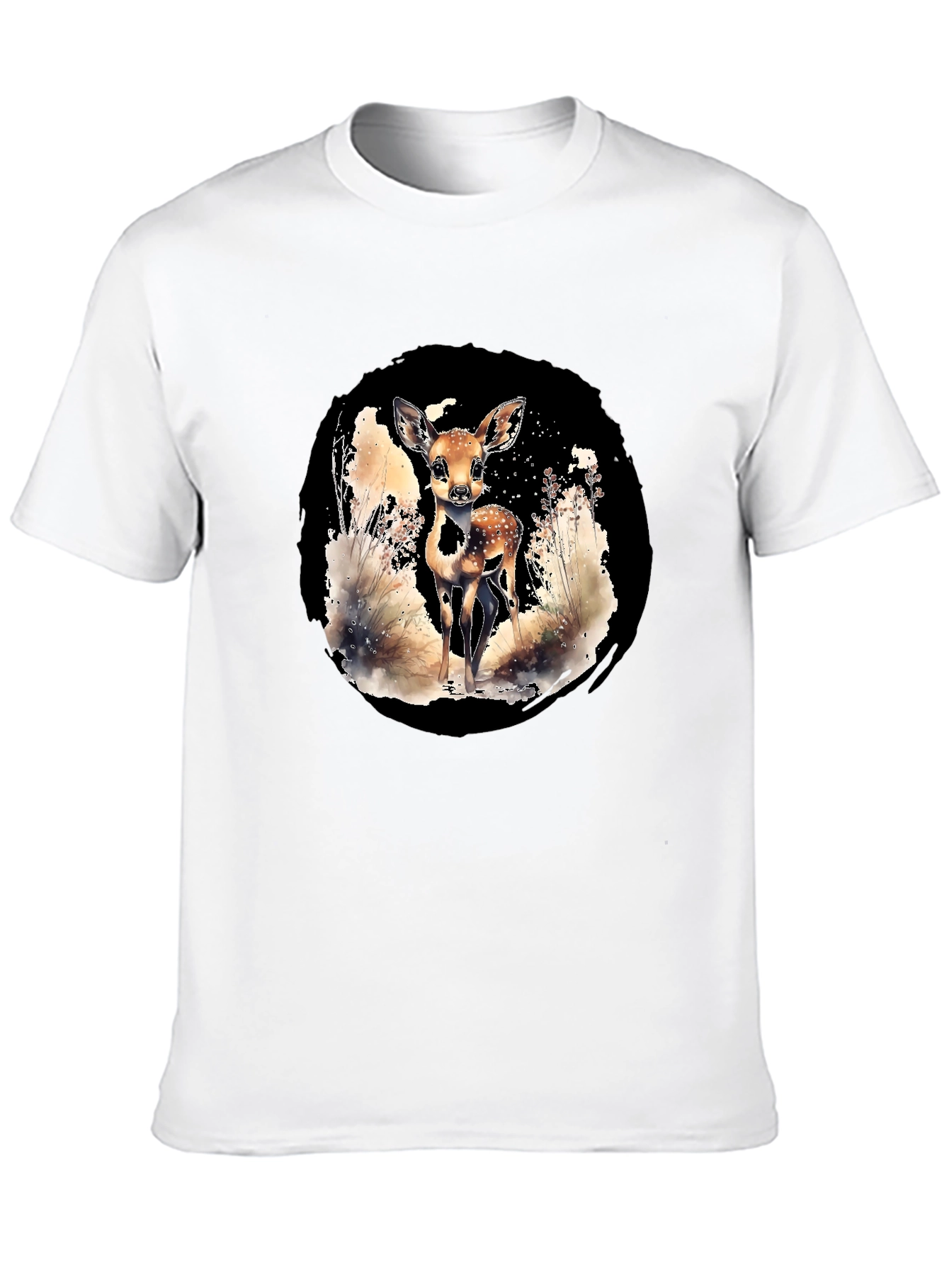 Deer Graphic Tee - Nature Lovers Black T-Shirt