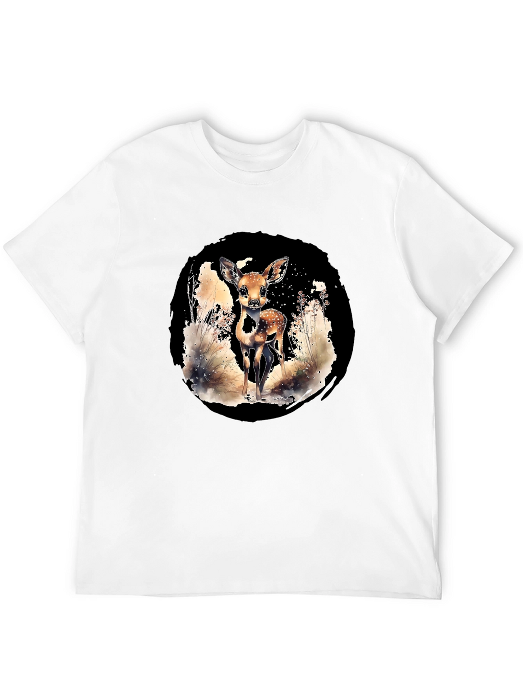 Deer Graphic Tee - Nature Lovers Black T-Shirt