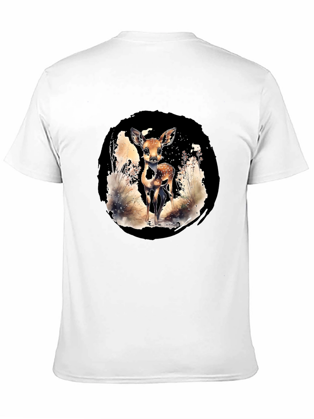 Deer Graphic Tee - Nature Lovers Black T-Shirt