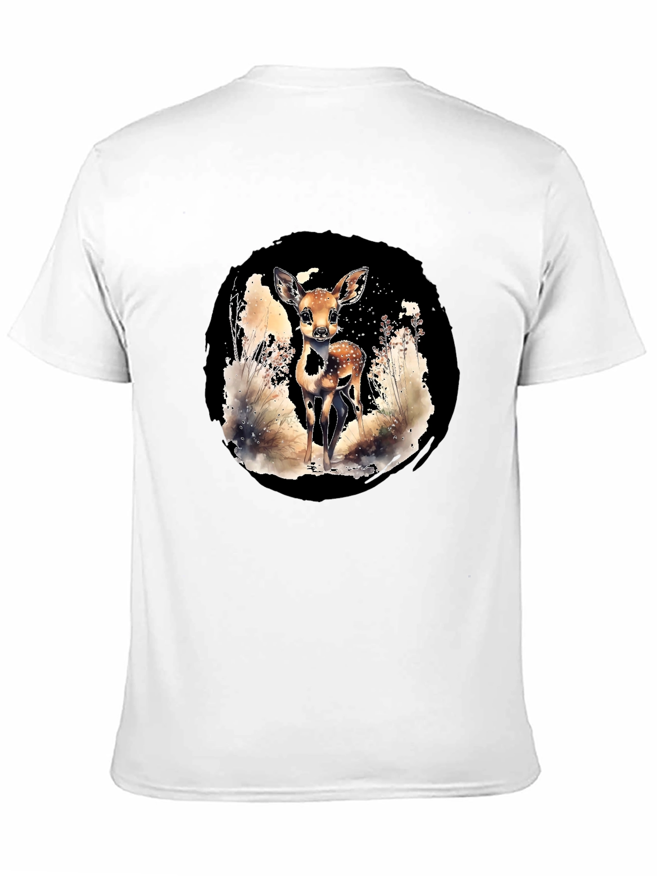 Deer Graphic Tee - Nature Lovers Black T-Shirt
