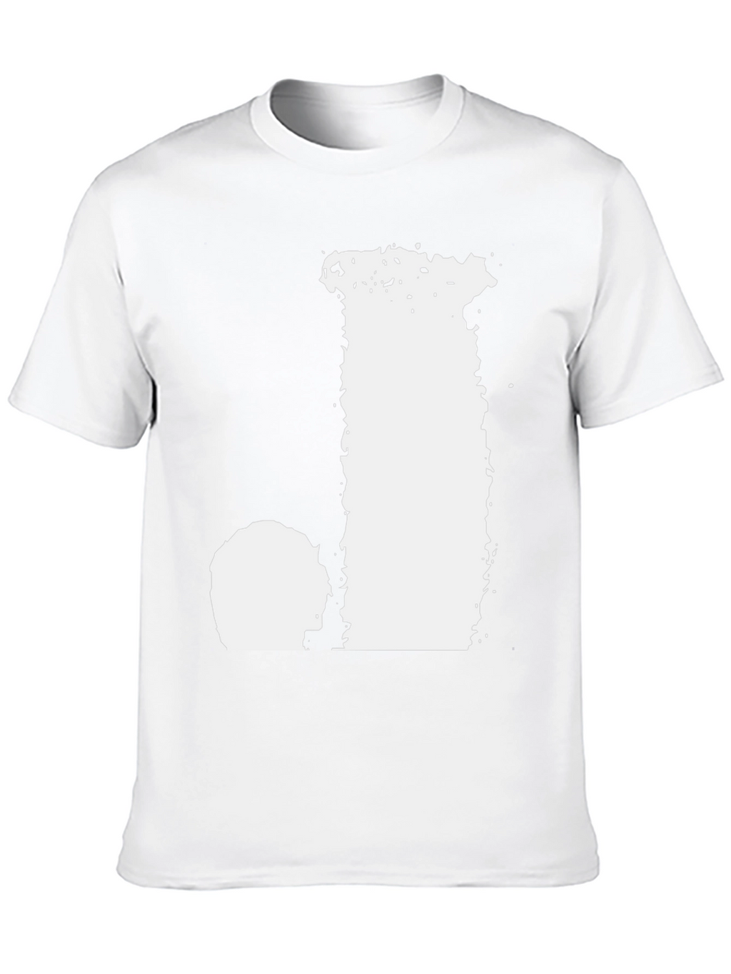 Black T-Shirt with Distressed Letter Graphic