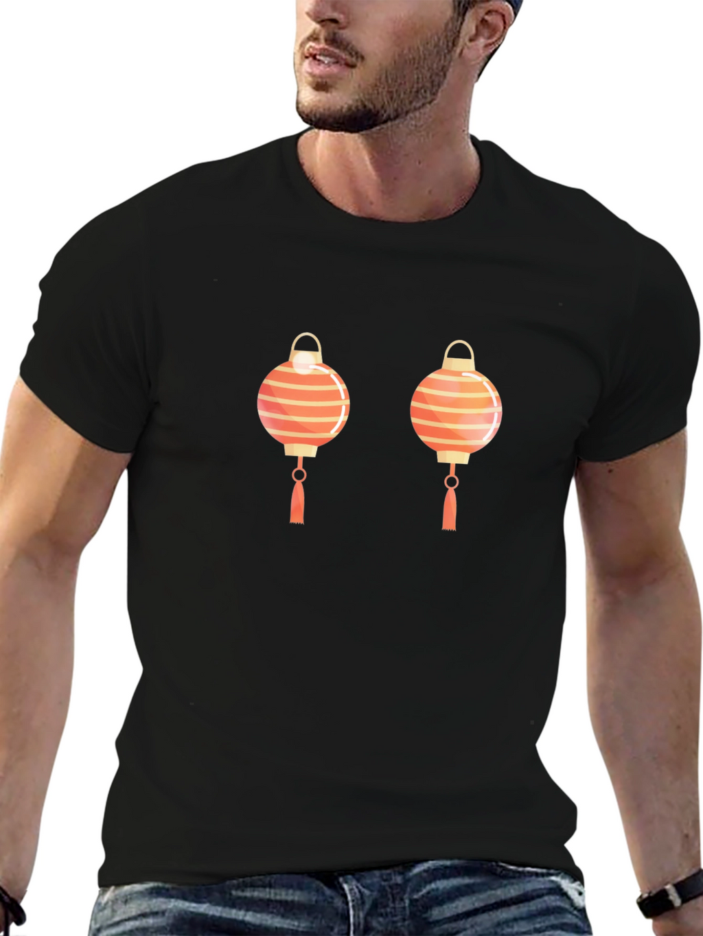 Lanterns Graphic Tee - Black